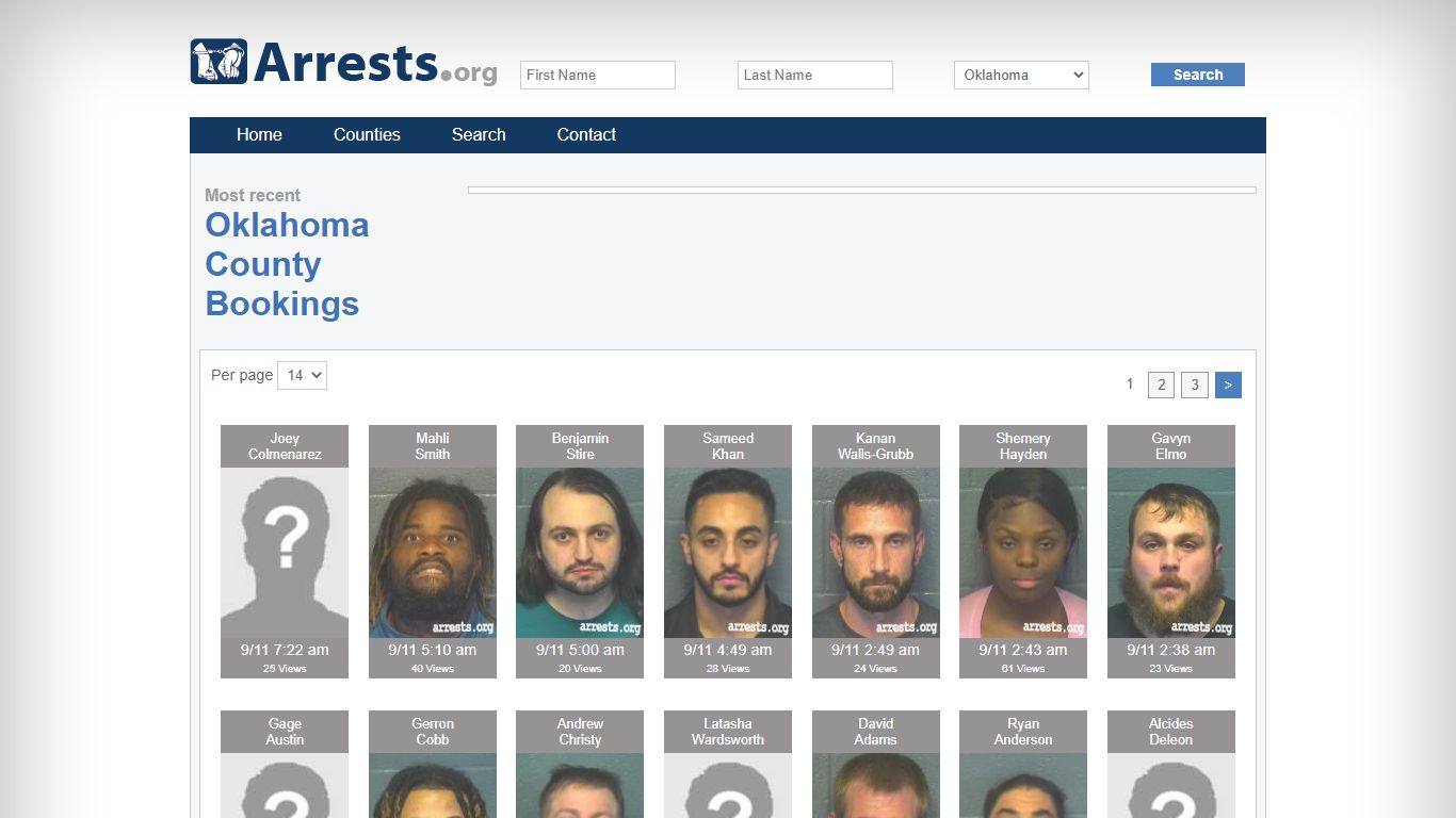 Oklahoma County Arrests and Inmate Search